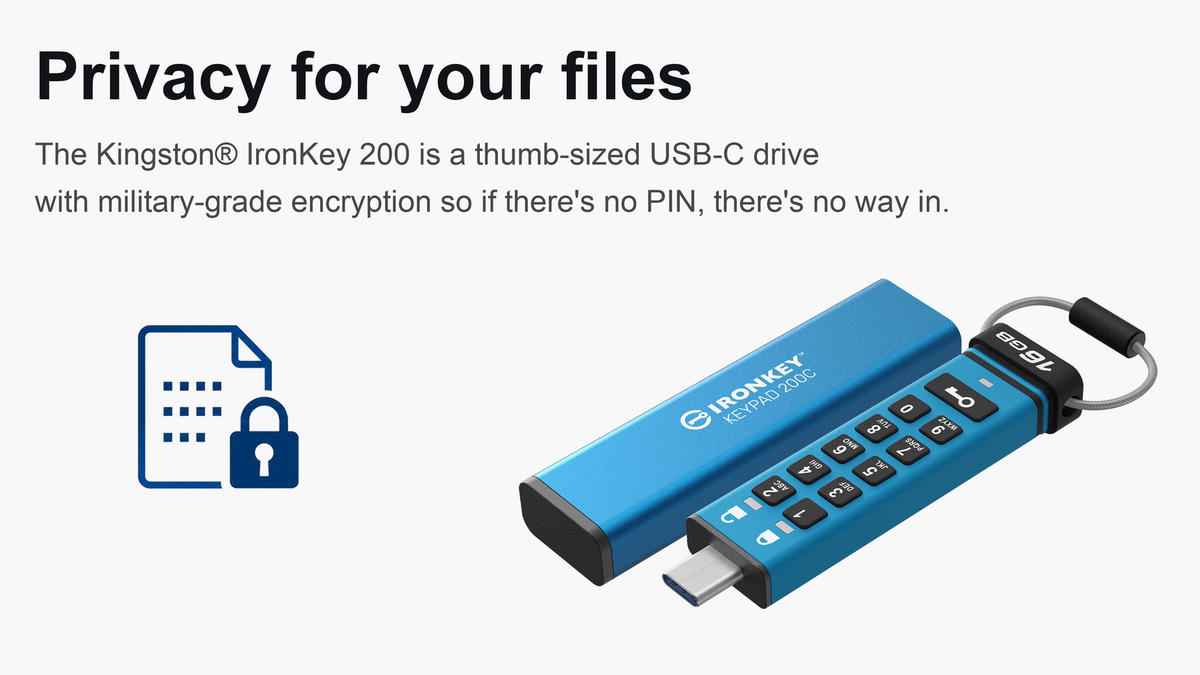 Kingston® Ironkey 200 USB-C